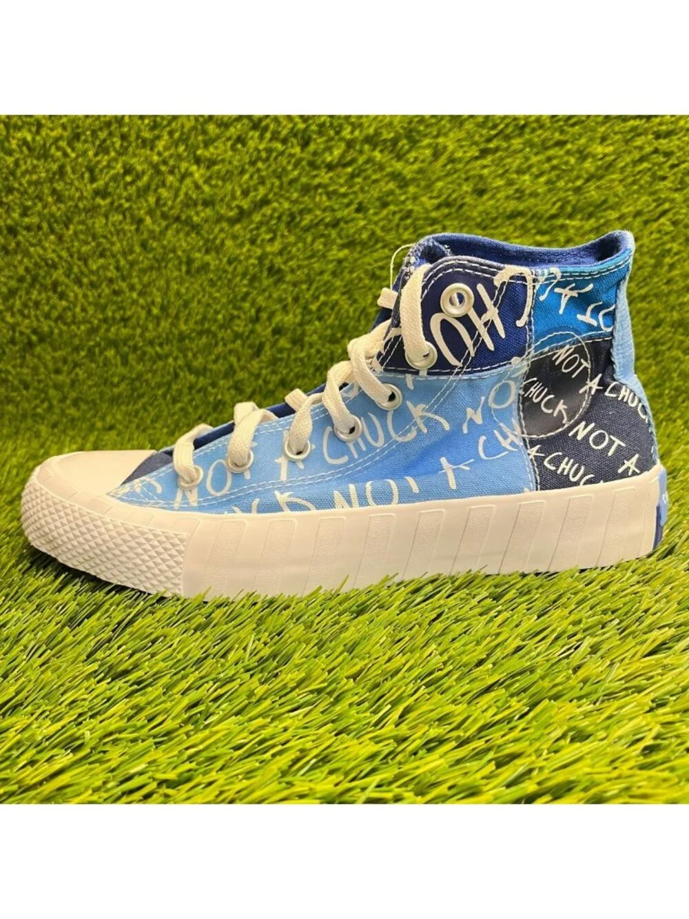 Converse UNT1TL3D Hi Not A Chuck Boys Size 6Y Blue White Athletic Shoes Sneakers